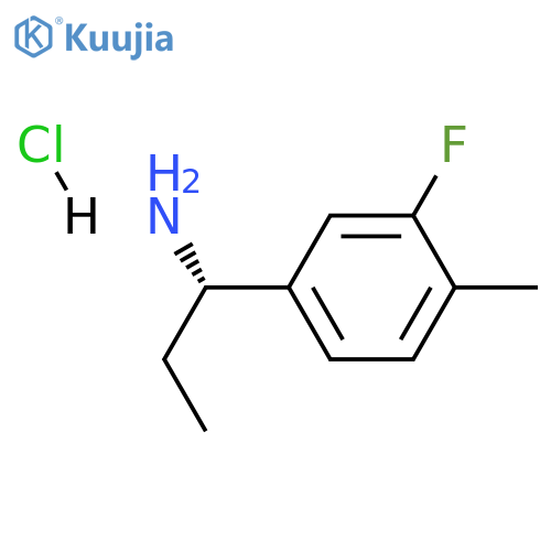 (1S)-1-(3-FLUORO-4-METHYLPHENYL)PROPYLAMINE HYDROCHLORIDE structure