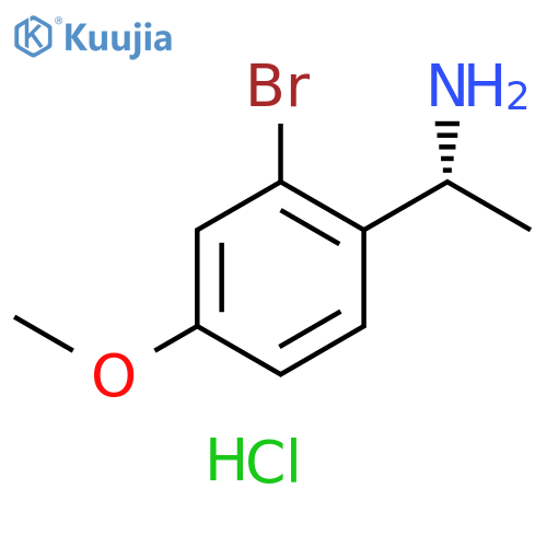 (1R)-1-(2-bromo-4-methoxyphenyl)ethan-1-amine hydrochloride structure