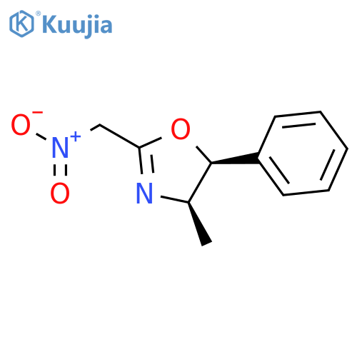 Oxazole, 4,5-dihydro-4-methyl-2-(nitromethyl)-5-phenyl-, (4R-cis)- structure