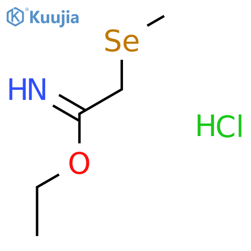 Ethanimidic acid, 2-(methylseleno)-, ethyl ester, hydrochloride structure