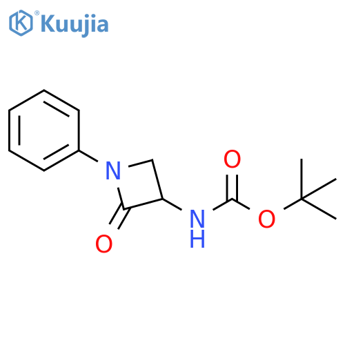 tert-butyl N-(2-oxo-1-phenylazetidin-3-yl)carbamate structure