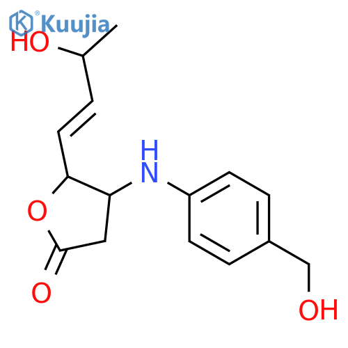 2(3H)-Furanone,dihydro-5-(3-hydroxy-1-butenyl)-4-[[4-(hydroxymethyl)phenyl]amino]- (9CI) structure