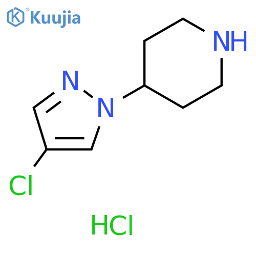 4-(4-chloro-1H-pyrazol-1-yl)piperidine hydrochloride structure