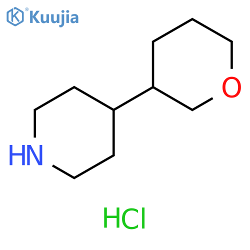 4-(oxan-3-yl)piperidine hydrochloride structure