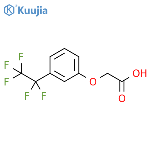 2-3-(pentafluoroethyl)phenoxyacetic acid structure