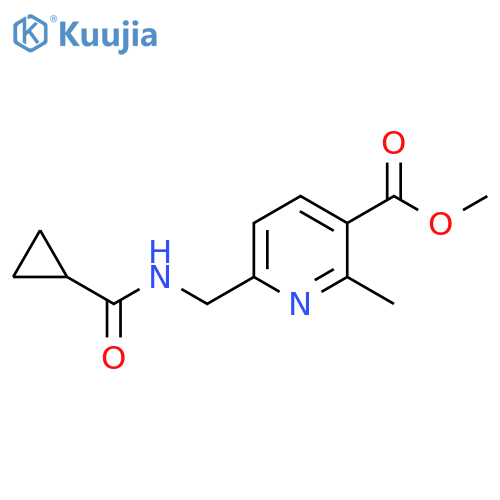 methyl 6-(cyclopropylformamido)methyl-2-methylpyridine-3-carboxylate structure