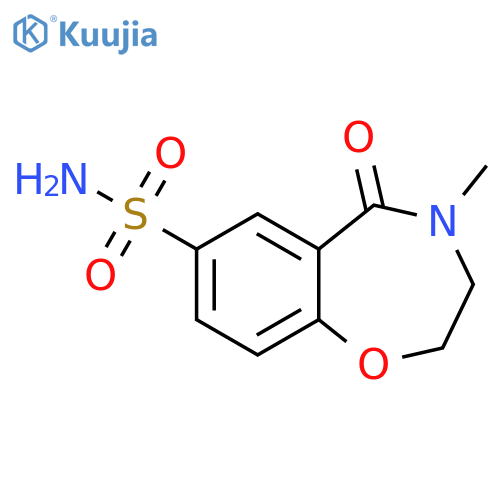 4-methyl-5-oxo-2,3,4,5-tetrahydro-1,4-benzoxazepine-7-sulfonamide structure
