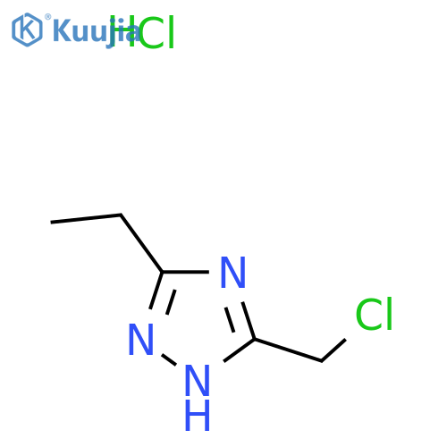 3-(chloromethyl)-5-ethyl-1H-1,2,4-triazole hydrochloride structure