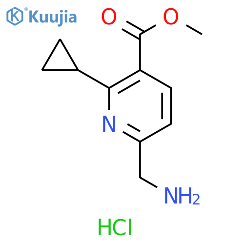 methyl 6-(aminomethyl)-2-cyclopropylpyridine-3-carboxylate hydrochloride structure