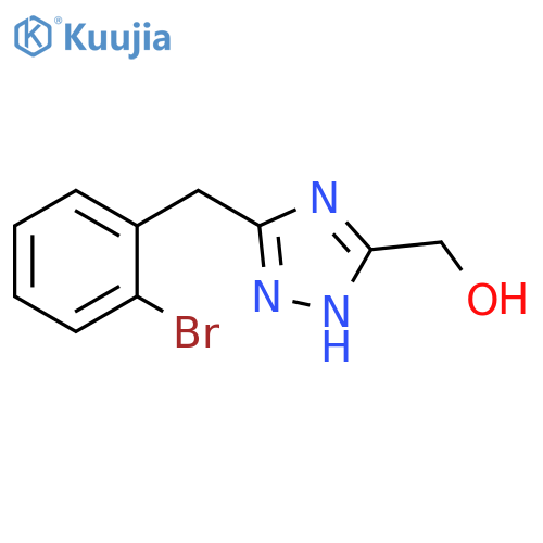 {5-(2-bromophenyl)methyl-4H-1,2,4-triazol-3-yl}methanol structure
