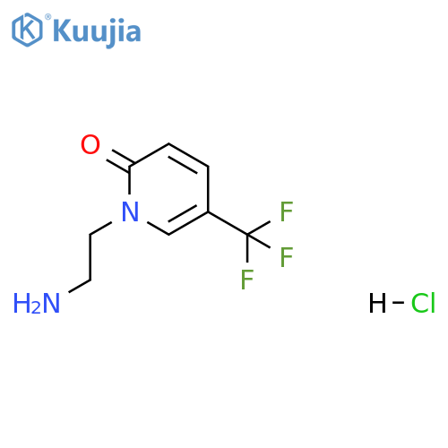 1-(2-aminoethyl)-5-(trifluoromethyl)-1,2-dihydropyridin-2-one hydrochloride structure