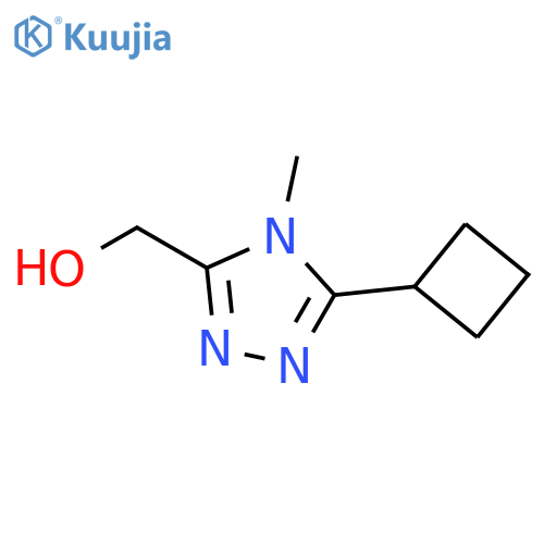 (5-cyclobutyl-4-methyl-4H-1,2,4-triazol-3-yl)methanol structure