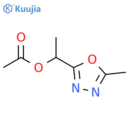 1-(5-methyl-1,3,4-oxadiazol-2-yl)ethyl acetate structure
