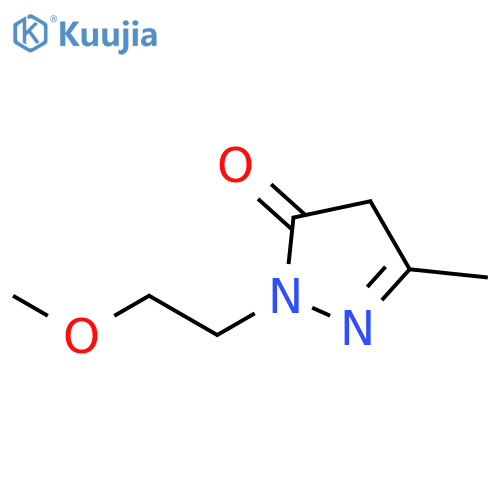 1-(2-methoxyethyl)-3-methyl-4,5-dihydro-1H-pyrazol-5-one structure