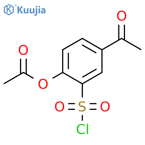 4-Acetyl-2-(chlorosulfonyl)phenyl acetate structure
