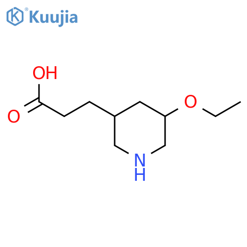 3-(5-ethoxypiperidin-3-yl)propanoic acid structure