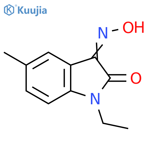 1-ethyl-3-(hydroxyimino)-5-methyl-2,3-dihydro-1H-indol-2-one structure