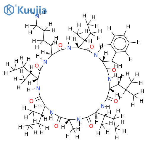 cyclo[-L-Ile-D-Ile-L-Lys-L-Ile-D-Phe-D-Leu-L-Ile-D-Ala-] structure