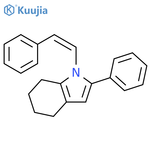 1H-Indole, 4,5,6,7-tetrahydro-2-phenyl-1-(2-phenylethenyl)-, (Z)- structure
