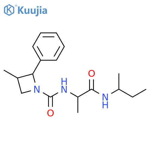 1-Azetidinecarboxamide, 3-methyl-N-[1-methyl-2-[(1-methylpropyl)amino]-2-oxoethyl]-2-phenyl- structure