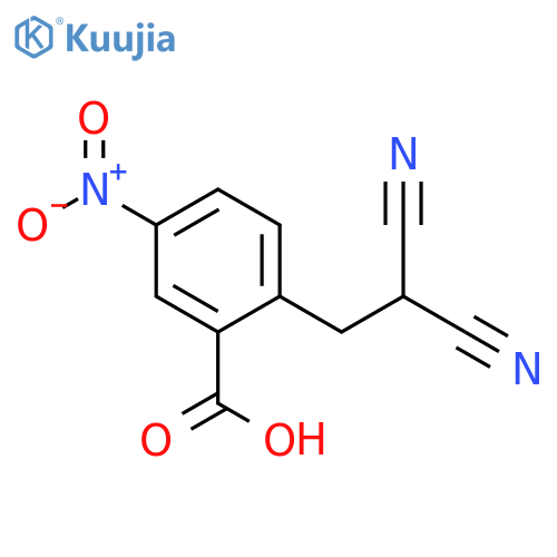 Benzoic acid, 2-(2,2-dicyanoethyl)-5-nitro- structure