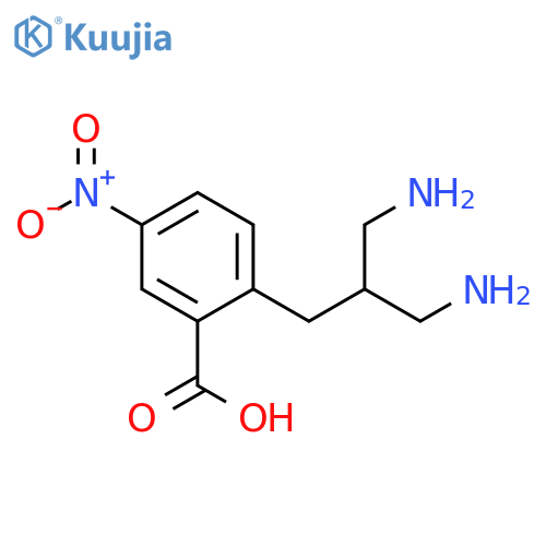 Benzoic acid, 2-[3-amino-2-(aminomethyl)propyl]-5-nitro- structure