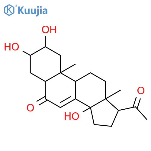 2beta,3beta,14alpha-Trihydroxy-5beta-pregn-7-en-6,20-dion structure