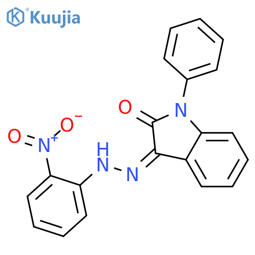 1H-Indole-2,3-dione, 1-phenyl-, 3-[(2-nitrophenyl)hydrazone], (Z)- structure