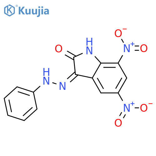 1H-Indole-2,3-dione, 5,7-dinitro-, 3-(phenylhydrazone), (Z)- structure