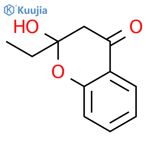 4H-1-Benzopyran-4-one, 2-ethyl-2,3-dihydro-2-hydroxy- structure