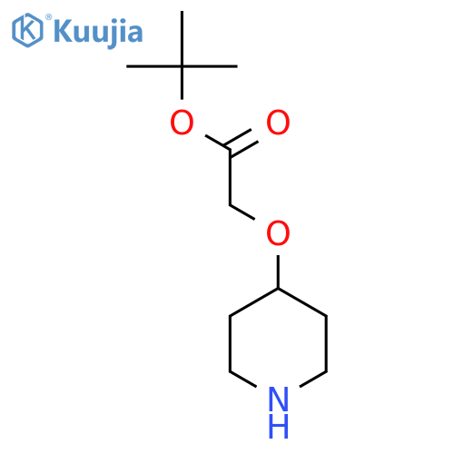 tert-butyl 2-(piperidin-4-yloxy)acetate structure