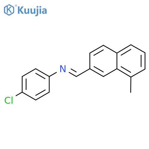 Benzenamine, 4-chloro-N-[(8-methyl-2-naphthalenyl)methylene]-, (E)- structure