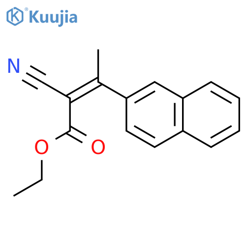 2-Butenoic acid, 2-cyano-3-(2-naphthalenyl)-, ethyl ester structure
