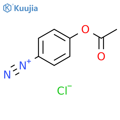 Benzenediazonium, 4-(acetyloxy)-, chloride structure