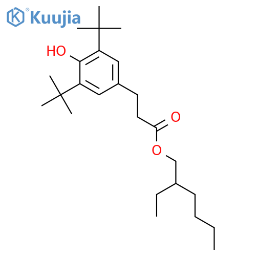 2-Ethylhexyl 3-(3,5-di-tert-butyl-4-hydroxyphenyl)propionate structure