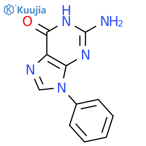 2-Amino-9-phenyl-1H-purin-6(9H)-one structure