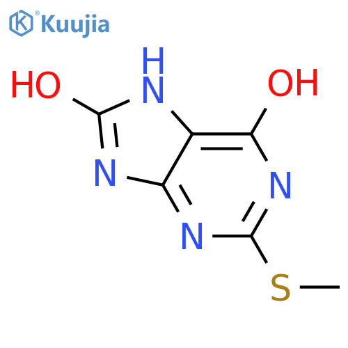 6,8-Dihydroxy-2-methylmercaptopurine structure