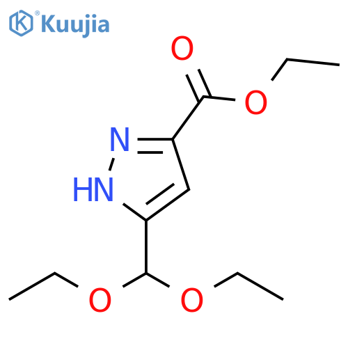 1H-Pyrazole-3-carboxylic acid, 5-(diethoxymethyl)-, ethyl ester structure