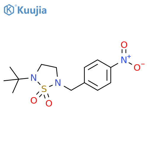 1,2,5-Thiadiazolidine, 2-(1,1-dimethylethyl)-5-[(4-nitrophenyl)methyl]-,1,1-dioxide structure