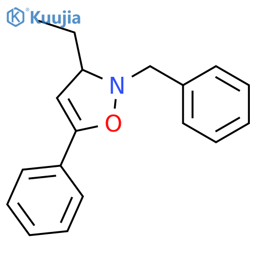 Isoxazole, 3-ethyl-2,3-dihydro-5-phenyl-2-(phenylmethyl)- structure
