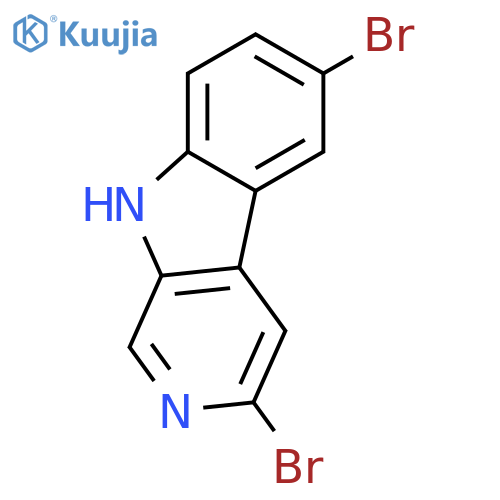 9H-Pyrido[3,4-b]indole, 3,6-dibromo- structure