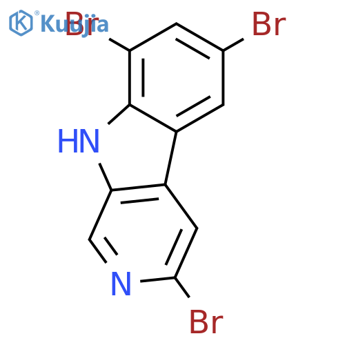 9H-Pyrido[3,4-b]indole, 3,6,8-tribromo- structure