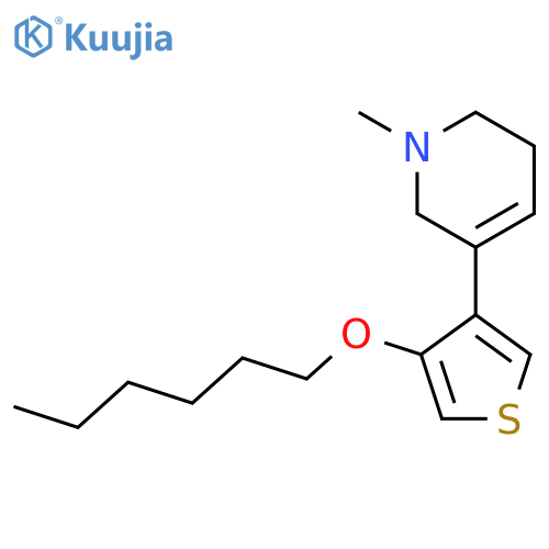Pyridine, 3-[4-(hexyloxy)-3-thienyl]-1,2,5,6-tetrahydro-1-methyl- structure