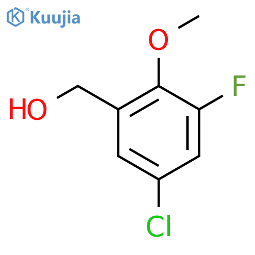 (5-chloro-3-fluoro-2-methoxyphenyl)methanol structure