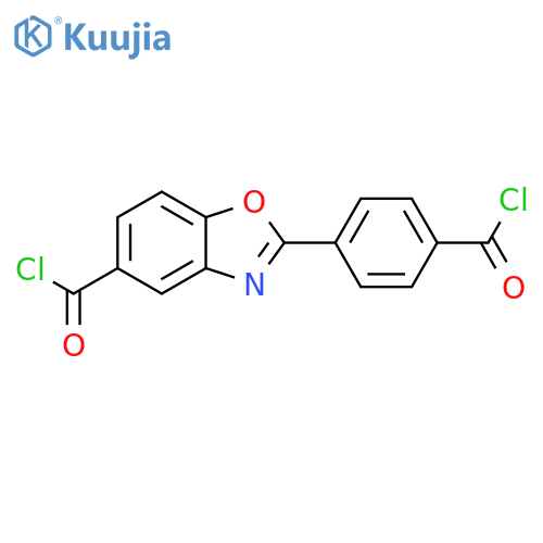 5-Benzoxazolecarbonyl chloride, 2-[4-(chlorocarbonyl)phenyl]- structure