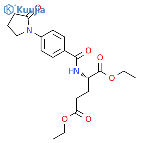 L-Glutamic acid, N-[4-(2-oxo-1-pyrrolidinyl)benzoyl]-, diethyl ester structure