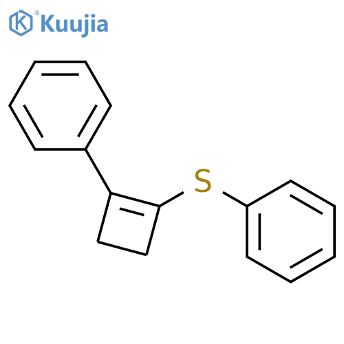 Benzene, [(2-phenyl-1-cyclobuten-1-yl)thio]- structure