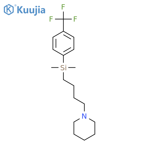 Piperidine, 1-[4-[dimethyl[4-(trifluoromethyl)phenyl]silyl]butyl]- structure