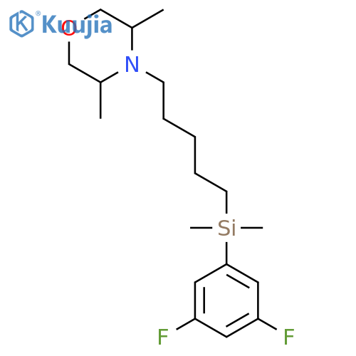 Morpholine, 4-[5-[(3,5-difluorophenyl)dimethylsilyl]pentyl]-3,5-dimethyl- structure