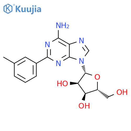 Adenosine, 2-(3-methylphenyl)- structure